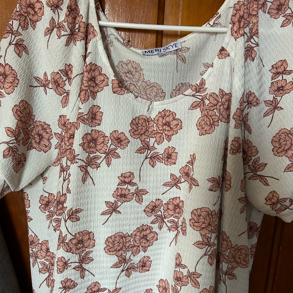 MeriSkye Floral Blouse | 2X